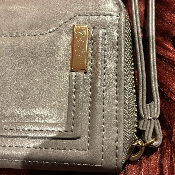 Tahari grey long continental wallet wristlet - Picture 7 of 15